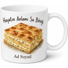 Tupya Gift Su Böreği Temalı Baskılı Kupa Bardak Hediye Özel Tasarım Porselen Mug