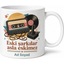 Tupya Gift Retro Nostalji Kupa Kasetçalar Atari Salonu Eski Şarkılar Özel Tasarım Hediye Bardak