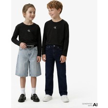 Calvin Klein Logo Çocuk Siyah T-Shirt