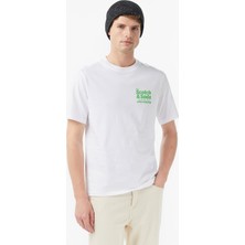 Scotch&soda Regular Fit Front Back Erkek Beyaz T-Shirt
