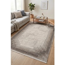 Ceremony Home Modern Kahve Krem Saçaklı Halı Salon Oturma Odası Yatak Odası Koridor Mutfak Dokuma Makine Halısı