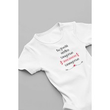 Eydu Baby Ağlamıyorum Akşam Yemeği Siparişi Veriyorum Bebek Body Çıtçıtlı Badi Zıbın 5173
