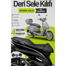 Motobros Motosiklet Koltuk Kılıfı Arora Cappucino Leatherfit Deri Motosiklet Sele Kılıfı Motor Sele Kılıfı Su Geçirmez