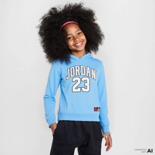 Jordan Hbr Fleece Po Çocuk Mavi Günlük Sweatshirt