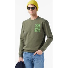 Scotch&soda Left Chest Logo Erkek Yeşil Sweatshirt