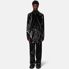 Rains Long Jacket W3 Unisex Siyah Yağmurluk