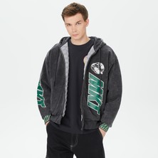 Market Tier Zero Zip Erkek Siyah Hoodie
