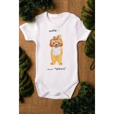 Eydu Baby Üzgünüm Anne Aynı Adama Aşığız Baskılı Bebek Body Badi Çıtçıtlı Zıbın