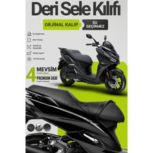 Motobros Motosiklet Koltuk Kılıfı Sym Jet 14 Leatherfit Deri Motosiklet Sele Kılıfı Motor Sele Kılıfı Su Geçirmez