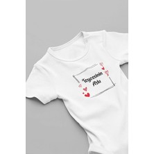 Eydu Baby Üzgünüm Anne Aynı Adama Aşığız Baskılı Bebek Body Çıtçıtlı Badi Zıbın
