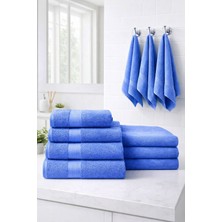 Elif Mira 8 Parça %100 Pamuklu Aile Havlu Seti - 4 Adet 70X140 cm & 4 Adet 50X90 cm Deeper