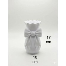 3Dikili Design 3D Baskı Fiyonklu Dekoratif Vazo 17X10CM