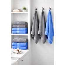 Elif Mira 8 Parça %100 Pamuklu Aile Havlu Seti - 4 Adet 70X140 cm & 4 Adet 50X90 cm Deeper