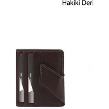 Gönderi(r) Kadın Kahverengi  Hakiki Deri Unisex Kartlık