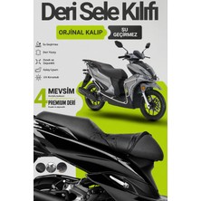 Motobros Motosiklet Koltuk Kılıfı Kanuni Resa 125 Leatherfit Deri Motosiklet Sele Kılıfı Motor Sele Kılıfı Su Geçirmez