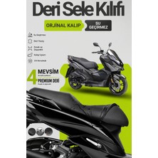 Motobros Motosiklet Koltuk Kılıfı Sym Jet x Leatherfit Deri Motosiklet Sele Kılıfı Motor Sele Kılıfı Su Geçirmez