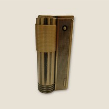 UltraMint Benzinli Metal Çakmak, Bronz Renk, Şık ve Dayanıklı Tasarım