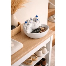 3Dikili Design Santorini Temalı Dekoratif Anahtarlık Tabak– Deniz Kabuğu Tasarım Anahtarlık Organizer 11X16 cm