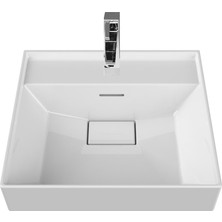 Turkuaz Seramik Sharp 48x48 cm Etajerli Lavabo