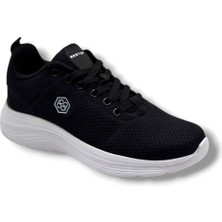 Best Of 21011-26 Anorak Anatomik Bağcıklı  Erkek Sneaker Siyah Beyaz
