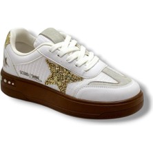 Mia Maria Mıa Marya 7020-26 Simli Yıldızlı Trend Fashion Kadın Sneaker