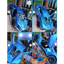 Oyuncak Sahili Lykan Hypersport Tarz Metal Koleksiyon Işık ve Ses Efektli Araba 13X5 Fast Furious Hızlı Öfkeli Mavi