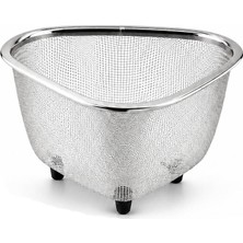 Lemmoni Paslanmaz Çelik Üçgen Lavabo Içi Süzgeç & Çöplük