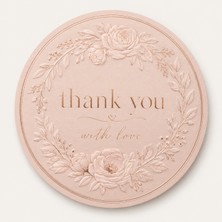 Papelia 100 Adet Premium Thank You Sticker – Yuvarlak Teşekkür Etiketi – Lüks Tasarım Paketleme ve Kargo Süsleme Etiketi