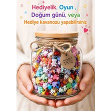 Der's 1 Kavanoz 120 Adet Anahtarlık , Eğitim Figürleri ,çanta , Kalemlik ,fermuar, Oyun, Elbise Çok Amaçlı Karışık Hediyelik Anahtarlık