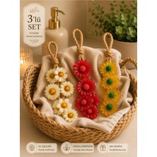 Lavendrose Salkım Sabun Doğal Dekoratif Musluk Sabunu El Yapımı Çiçek Sarkıt 3'lü Set