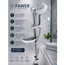 FAWER Faucet & Shower Krom Sürgülü Duş Seti - 410K
