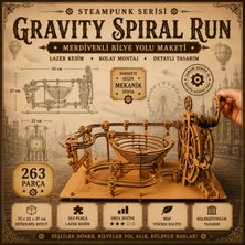 Marble Run Misket Oyunu Ahşap Maket | 263 Parça Ahşap 3D Puzzle | Marble Run Mekanik Maket Seti