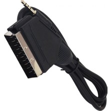 Getiriyor Scart Kablo 1 m Uzun AV Kablo 3.5 mm / Jack Siyah Renk Kaliteli Bağlantı