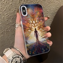 HONTINGA iPhone x ile Uyumlu Kılıf Silikon Kenar Sert Arka Kamera Koruyucu Basitlik Anti Düşme Kamera Korumalı Sanat Desen Couple Telefon Kılıfı Kadın ve Erkek Için Uygundur K1-1368