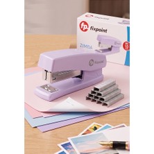 ArtMaster Lila Zımba Makinesi 24/6 1 Adet Fixpoint P-4529 Pastel Renkler Büyük Zımba Makinası ve Teli 15 20 Sayfa Ofis Büro
