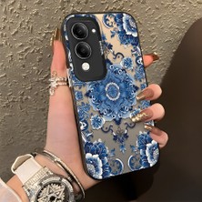 HONTINGA Vivo Y04 ile Uyumlu Kılıf Silikon Kenar Sert Arka Kamera Koruyucu Basitlik Anti Düşme Kamera Korumalı Fars Desen Couple Telefon Kılıfı Kadın ve Erkek Için Uygundur K1-1369