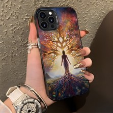 HONTINGA iPhone 13 Pro Max ile Uyumlu Kılıf Silikon Kenar Sert Arka Kamera Koruyucu Basitlik Anti Düşme Kamera Korumalı Sanat Desen Couple Telefon Kılıfı Kadın ve Erkek Için Uygundur K1-1368