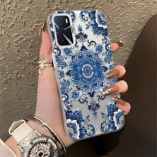 HONTINGA Oppo A54 4g ile Uyumlu Kılıf Silikon Kenar Sert Arka Kamera Koruyucu Basitlik Anti Düşme Kamera Korumalı Fars Desen Couple Telefon Kılıfı Kadın ve Erkek Için Uygundur K1-1369