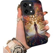 HONTINGA Oppo Reno 14 Pro 5g ile Uyumlu Kılıf Silikon Kenar Sert Arka Kamera Koruyucu Basitlik Anti Düşme Kamera Korumalı Sanat Desen Couple Telefon Kılıfı Kadın ve Erkek Için Uygundur K1-1368
