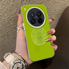 HONTINGA Vivo X300 Pro ile Uyumlu Kılıf Silikon Kenar Sert Arka Kamera Koruyucu Basitlik Anti Düşme Kamera Korumalı Limon Desen Couple Telefon Kılıfı Kadın ve Erkek Için Uygundur K1-1370
