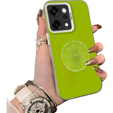 HONTINGA Oppo Reno 14 Pro 5g ile Uyumlu Kılıf Silikon Kenar Sert Arka Kamera Koruyucu Basitlik Anti Düşme Kamera Korumalı Limon Desen Couple Telefon Kılıfı Kadın ve Erkek Için Uygundur K1-1370
