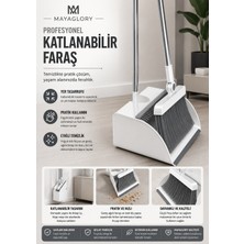 Lüx Katlanabilir Saplı Faraş Süpürge Kürek Seti |kilitli Akıllı Pratik Katlanır Temizlik Seti