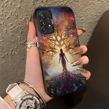 HONTINGA Samsung Galaxy A52S 5g ile Uyumlu Kılıf Silikon Kenar Sert Arka Kamera Koruyucu Basitlik Anti Düşme Kamera Korumalı Sanat Desen Couple Telefon Kılıfı Kadın ve Erkek Için Uygundur K1-1368