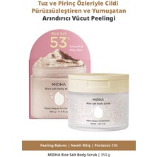 MIDHA Tuz & Pirinç Içeren Pürüzsüzleştirici Yumuşatıcı Arındırıcı Vücut Peeling Mıdha Rice Salt Body Scrub