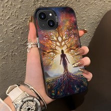 HONTINGA iPhone 13 Mini ile Uyumlu Kılıf Silikon Kenar Sert Arka Kamera Koruyucu Basitlik Anti Düşme Kamera Korumalı Sanat Desen Couple Telefon Kılıfı Kadın ve Erkek Için Uygundur K1-1368