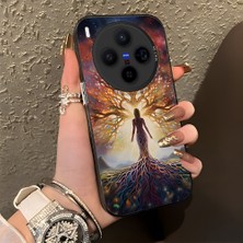 HONTINGA Vivo X300 ile Uyumlu Kılıf Silikon Kenar Sert Arka Kamera Koruyucu Basitlik Anti Düşme Kamera Korumalı Sanat Desen Couple Telefon Kılıfı Kadın ve Erkek Için Uygundur K1-1368