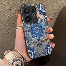 HONTINGA Vivo X200 Fe ile Uyumlu Kılıf Silikon Kenar Sert Arka Kamera Koruyucu Basitlik Anti Düşme Kamera Korumalı Fars Desen Couple Telefon Kılıfı Kadın ve Erkek Için Uygundur K1-1369