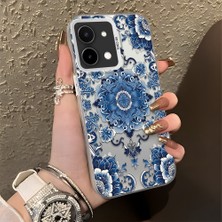 HONTINGA Vivo Y28 ile Uyumlu Kılıf Silikon Kenar Sert Arka Kamera Koruyucu Basitlik Anti Düşme Kamera Korumalı Fars Desen Couple Telefon Kılıfı Kadın ve Erkek Için Uygundur K1-1369