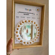 Ada Home Collection Anneler Günü Için- Dünyanın En Güzel Annesi Aynadaki Yazılı Papatya Temalı Ayna