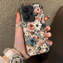 HONTINGA Xiaomi Redmi Note 13 Pro Plus 5g ile Uyumlu Kılıf Silikon Kenar Sert Arka Kamera Koruyucu Basitlik Anti Düşme Kamera Korumalı Çiçekli Desen Couple Telefon Kılıfı Kadın ve Erkek Için Uygundur K1-1374